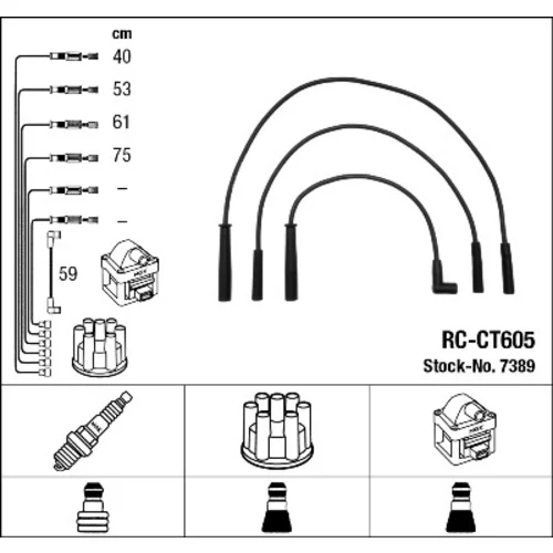 Sada zapaľovacích káblov 7389 /NGK/