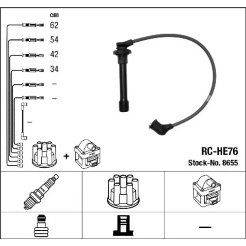 Sada zapaľovacích káblov NGK 8655