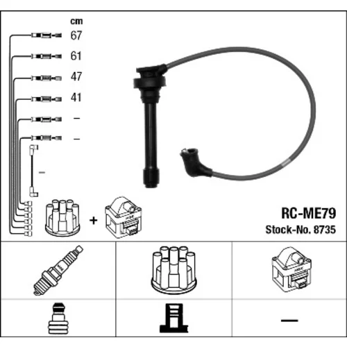 Sada zapaľovacích káblov NGK 8735