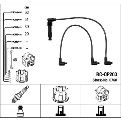 Sada zapaľovacích káblov NGK 0768