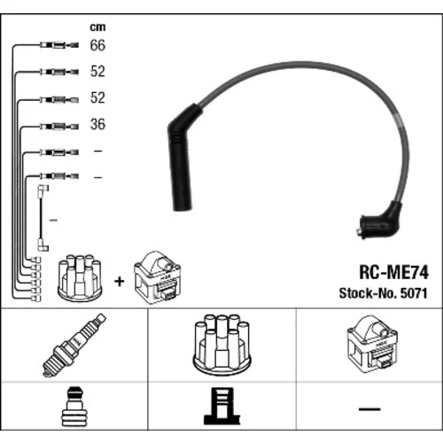 Sada zapaľovacích káblov 5071 /NGK/
