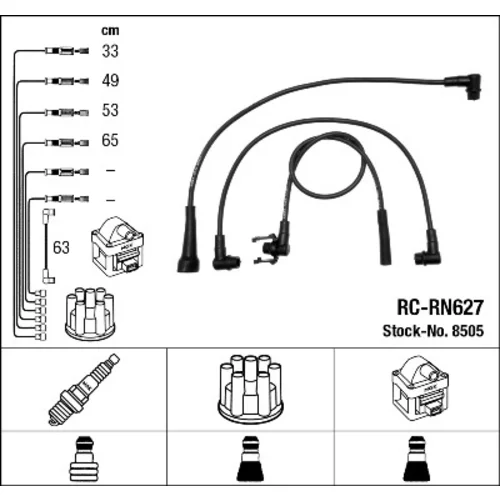 Sada zapaľovacích káblov NGK 8505