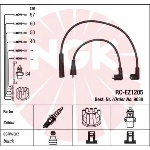 Sada zapaľovacích káblov NGK 9038