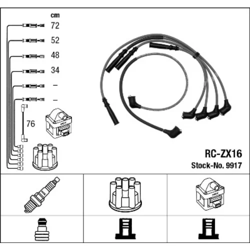 Sada zapaľovacích káblov NGK 9917