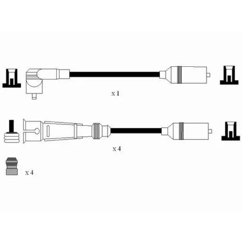 Sada zapaľovacích káblov 0510 /NGK/ - obr. 1