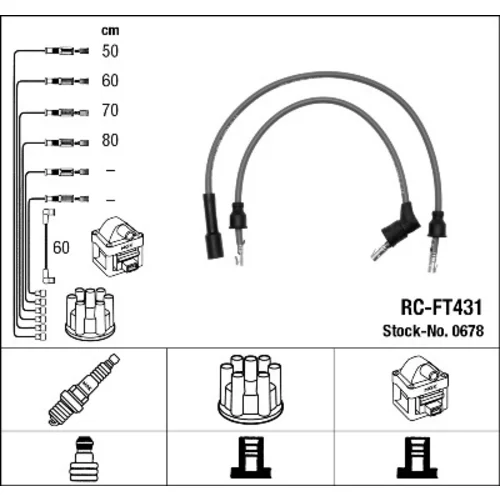 Sada zapaľovacích káblov NGK 0678