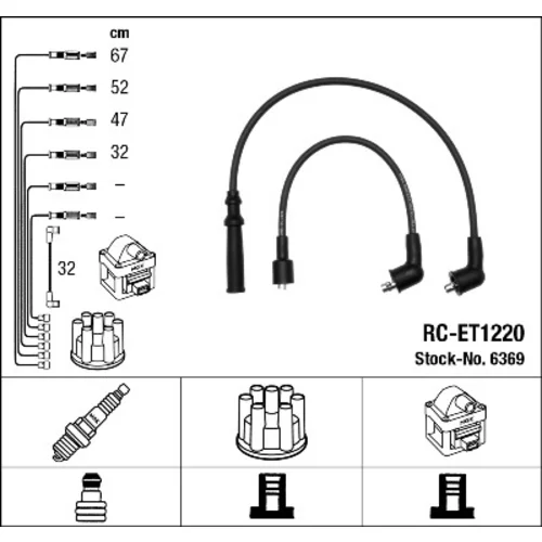 Sada zapaľovacích káblov NGK 6369