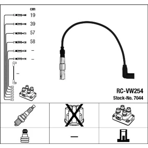 Sada zapaľovacích káblov NGK 7044