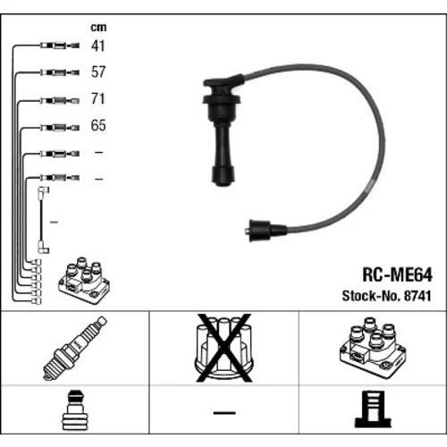 Sada zapaľovacích káblov NGK 8741