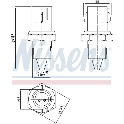 Snímač teploty chladiacej kvapaliny NISSENS 207012 - obr. 5