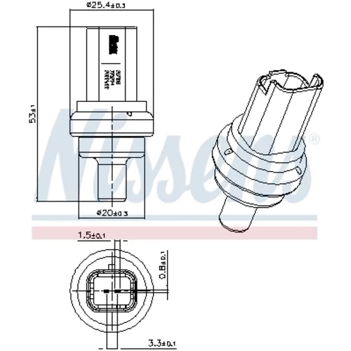 Snímač teploty chladiacej kvapaliny NISSENS 207021 - obr. 5