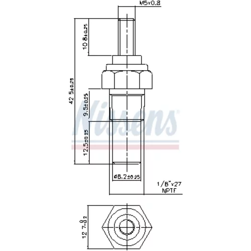 Snímač teploty chladiacej kvapaliny NISSENS 207077 - obr. 5