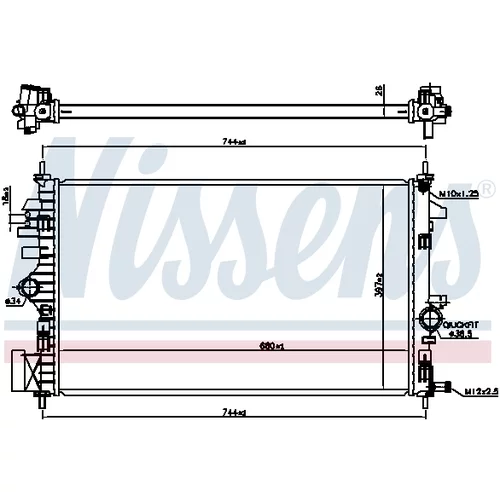 Chladič motora NISSENS 606047 - obr. 5