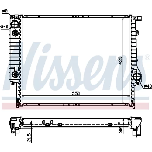 Chladič motora 60618A /NISSENS/ - obr. 4