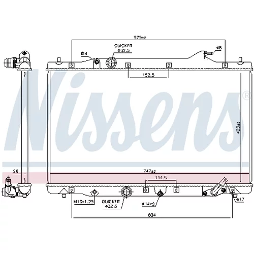 Chladič motora NISSENS 606216 - obr. 5