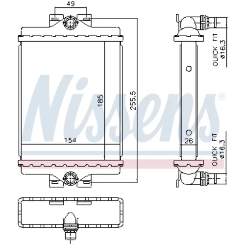 Chladič motora NISSENS 606296 - obr. 4