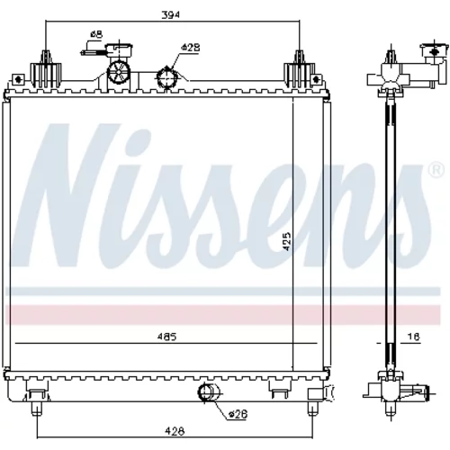 Chladič motora NISSENS 606550 - obr. 4