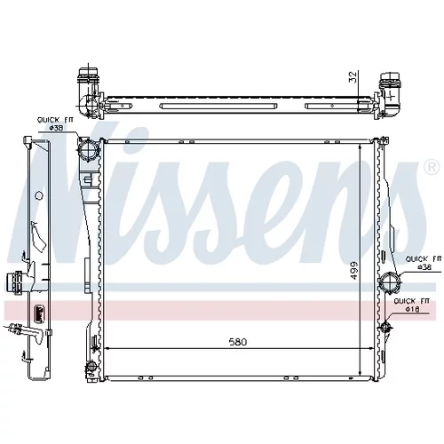 Chladič motora 60807 /NISSENS/ - obr. 6