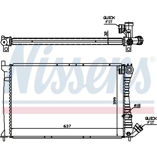 Chladič motora 61349A /NISSENS/ - obr. 5