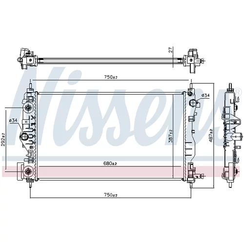 Chladič motora NISSENS 61707 - obr. 4