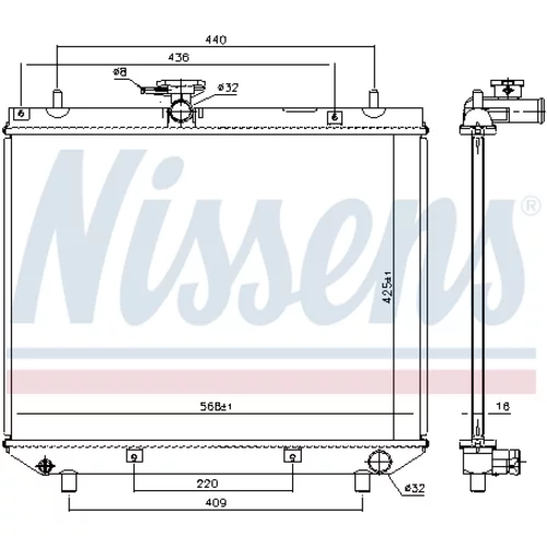 Chladič motora NISSENS 617555 - obr. 4