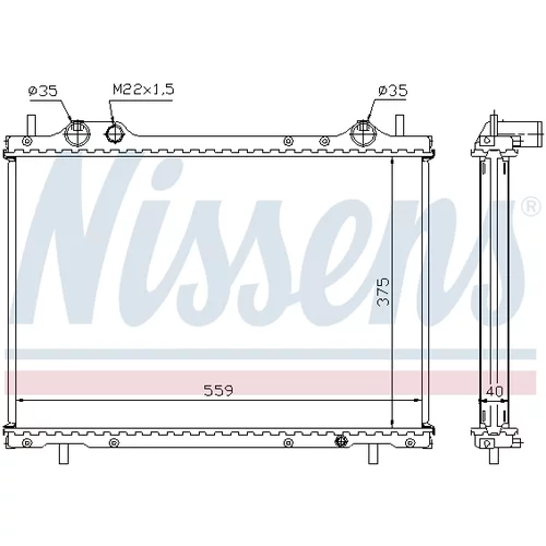 Chladič motora NISSENS 61792A - obr. 5