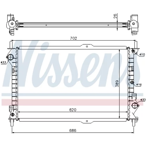 Chladič motora NISSENS 62156A - obr. 5