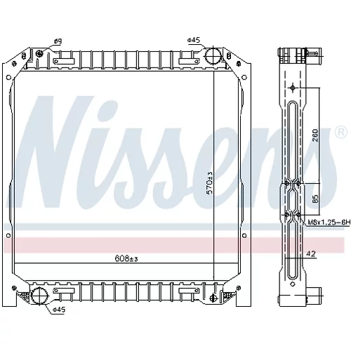 Chladič motora NISSENS 62344