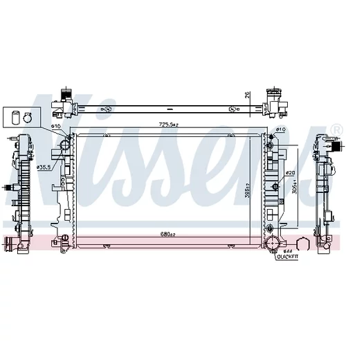 Chladič motora NISSENS 627062 - obr. 6