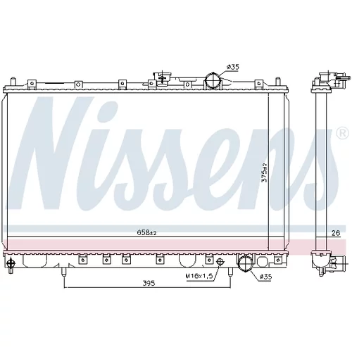 Chladič motora NISSENS 628431 - obr. 4