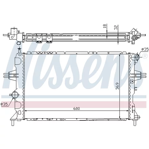 Chladič motora NISSENS 63006A - obr. 4