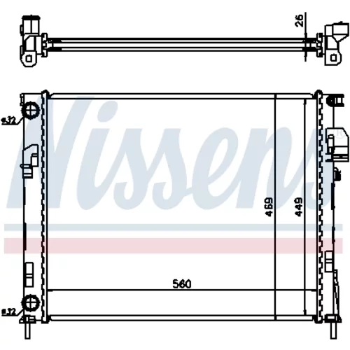 Chladič motora NISSENS 63025A - obr. 4