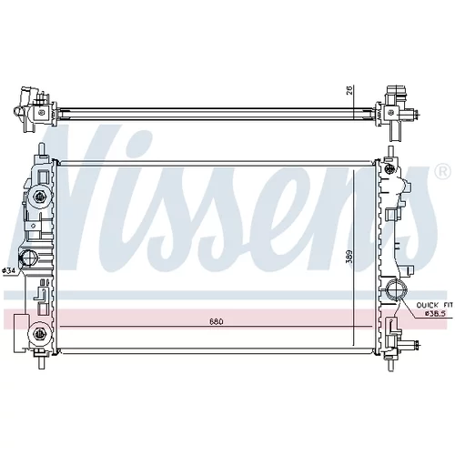 Chladič motora 630723 /NISSENS/ - obr. 4