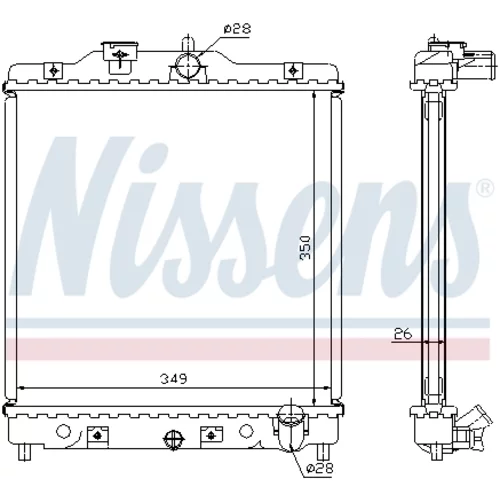 Chladič motora NISSENS 63310A - obr. 5