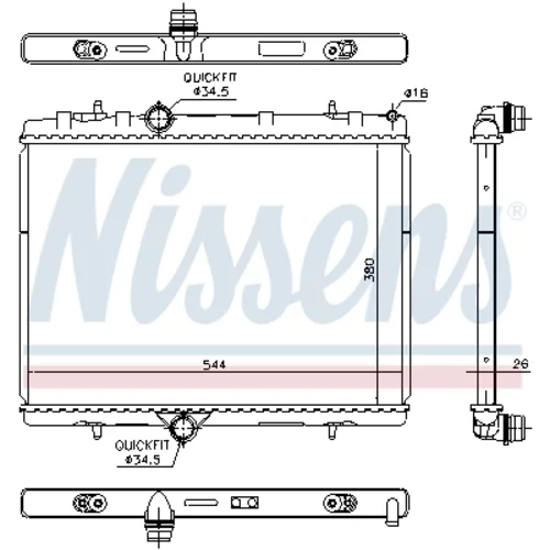 Chladič motora NISSENS 636029 - obr. 4