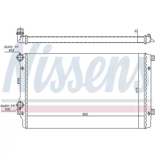 Chladič motora NISSENS 65280A - obr. 1