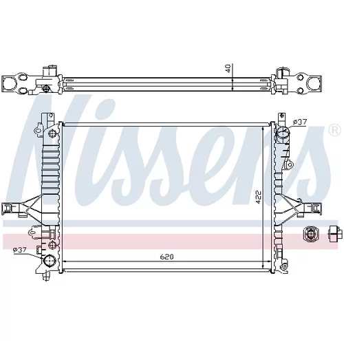 Chladič motora 65553A /NISSENS/ - obr. 8