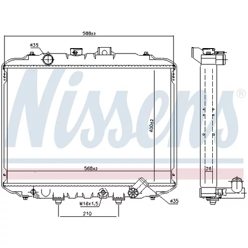 Chladič motora NISSENS 67034 - obr. 4