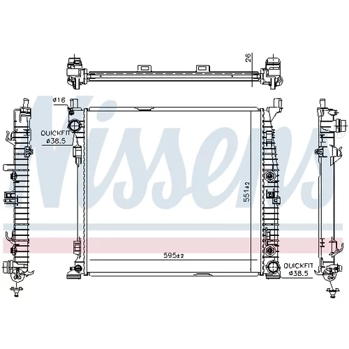 Chladič motora NISSENS 67188 - obr. 6