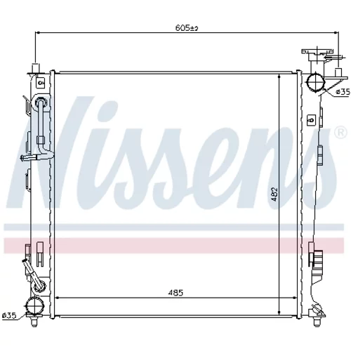 Chladič motora NISSENS 67516 - obr. 4