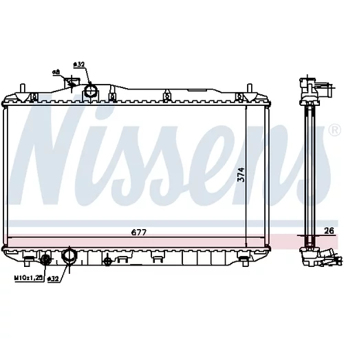 Chladič motora NISSENS 68134A - obr. 7