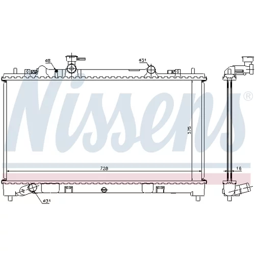 Chladič motora NISSENS 68509 - obr. 5