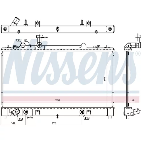 Chladič motora NISSENS 68551 - obr. 4