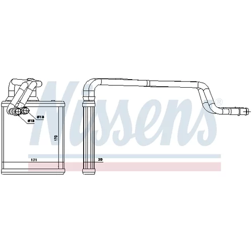 Výmenník tepla vnútorného kúrenia NISSENS 71772 - obr. 5