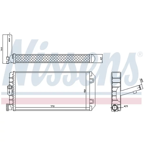 Výmenník tepla vnútorného kúrenia NISSENS 72053 - obr. 6
