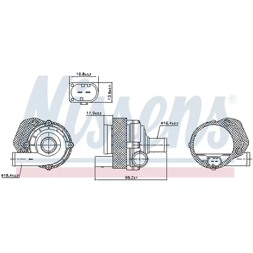 Vodné čerpadlo, chladenie motora NISSENS 831065 - obr. 5