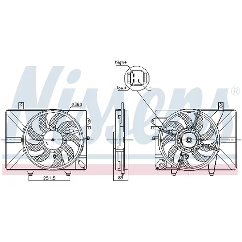 Ventilátor chladenia motora NISSENS 850052 - obr. 5