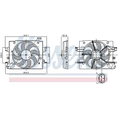 Ventilátor chladenia motora NISSENS 850064 - obr. 5