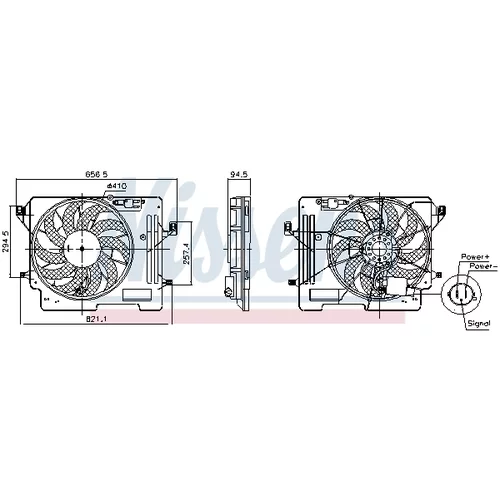 Ventilátor chladenia motora NISSENS 850080