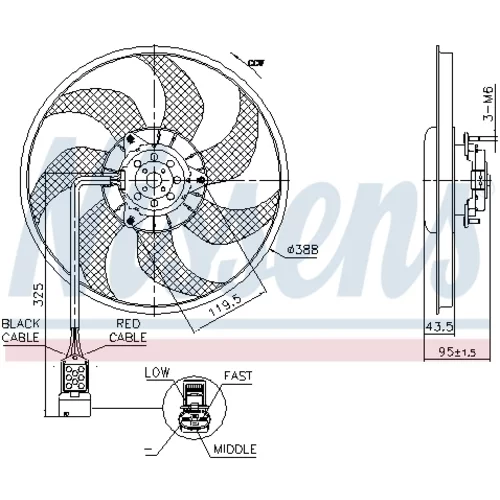 Ventilátor chladenia motora 850091 /NISSENS/ - obr. 5